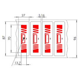 Метка Labels UHF, UCODE8, crystal adhesive, Варианты: Labels UHF, UCODE8, crystal adhesive, изображение 3