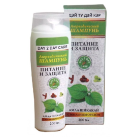 Аюрведический шампунь. Амла Шикакй с мыльным орехом 200 мл., изображение 2