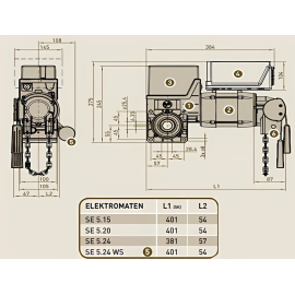 Электропривод SE 5.24-25,40 DES SK-7m TS970 Kabel 5m Fk 380V, изображение 2