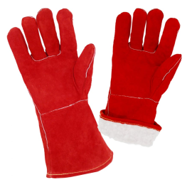 Спилковые краги пятипальные тип Трек утепленные, изображение 2