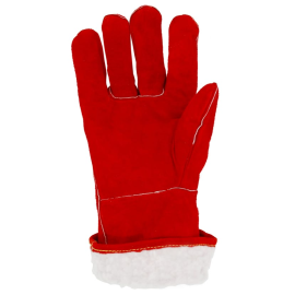 Спилковые краги пятипальные тип Трек утепленные, изображение 4