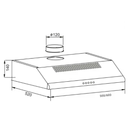 Подвесная вытяжка UP-50C (F)