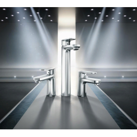 Смеситель черный для для раковины 70 мм, Варианты: смеситель черный 71558670, изображение 4