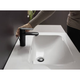 Смеситель черный для для раковины 70 мм, Варианты: смеситель черный 71558670, изображение 2