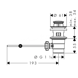 Смеситель хром для для раковины 210 мм push-open, изображение 7
