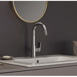 Смеситель хром для для раковины 210 мм push-open, изображение 2