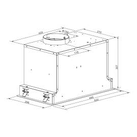 Встраиваемая вытяжка UL-52BG