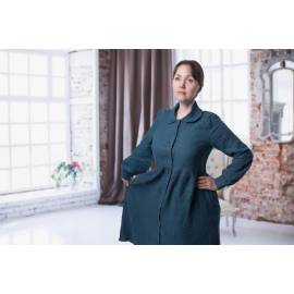 Платье женское повседневное, Цвет: изумрудно-зеленый, Российский размер: 50, изображение 7