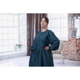 Платье женское повседневное, Цвет: изумрудно-зеленый, Российский размер: 50, изображение 9