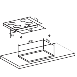 Встраиваемая варочная панель Oasis P-BST