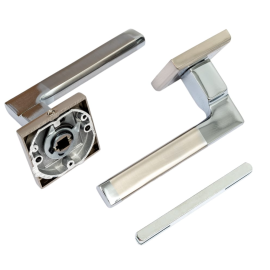 Ручка дверная Rucetti RAP 17-S SN/CP, изображение 4