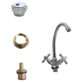 Смеситель для мойки aQuaDv, 0031-01 с большим изливом, Варианты: смеситель 0031-01, изображение 3