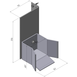 Ловитель нижний с кронштейном для балки 95х88х5, изображение 2