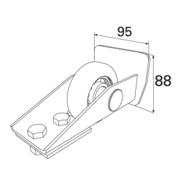 Концевой ролик для балки 95х88х5, изображение 2