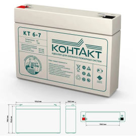 Аккумуляторная батарея КТ 6-7 (6V / 7Ah), изображение 4