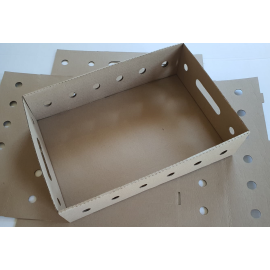 Гофролоток самосборный 560×390×140, Т-21, Марка картона: Т21, Цвет: бурый, изображение 3