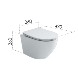 Подвесной унитаз Uno Rimless CN11001, изображение 11