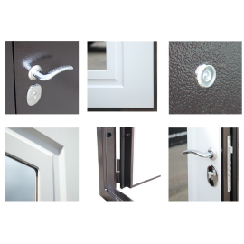 Стальная дверь «Комфорт» с зеркалом, Размер блока: 880х2050, Сторона открывания: левая (петли слева), изображение 11