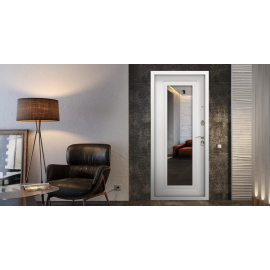 Стальная дверь «Комфорт» с зеркалом, Размер блока: 880х2050, Сторона открывания: левая (петли слева), изображение 9