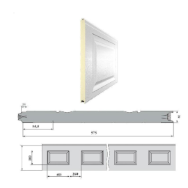 3F260/S00: панель 575мм Нфиленка260/Нстукко, Цвет: белый, изображение 4