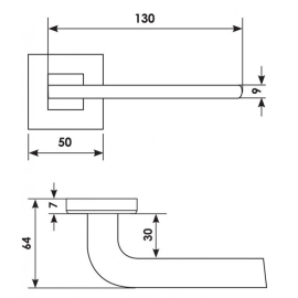 Дверная ручка Morelli Luxury SPUTNIK-SQ CSA, изображение 3
