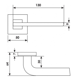 Дверная ручка Morelli SPUTNIK-SQ NERO, изображение 2