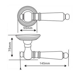 Дверные ручки Rucetti RAP-CLASSIC-L 8 OMB, изображение 5