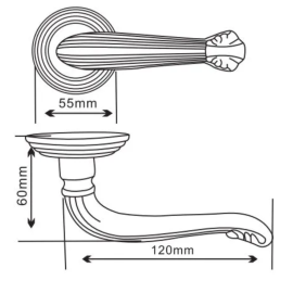 Дверные ручки Rucetti (Ручетти) RAP-CLASSIC-L 4 OMB, изображение 5