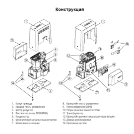 Привод для откатных ворот BKS22AGS (801MS-0100), изображение 10