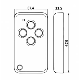 Roger E80/TX54R/2 пульт-брелок, изображение 3