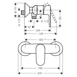 Смеситель для душа Hansgrohe 71640670, изображение 2