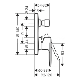 Смеситель для ванны Vernis Blend 71466000, изображение 2