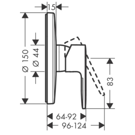 Vernis Blend Смеситель для душа, однорычажный, скрытого монтажа, изображение 2