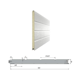 15D11/S00: панель 525мм Ндерево Доска/Нстукко, Поверхность: стальной лист, Цвет: коричневый, изображение 3