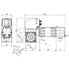 STA 1-14-19 KE AWG, 25,40 mm, 3PH привод для секционных ворот, изображение 2