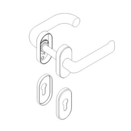 Ручка для врезной левой калитки секционных ворот, DH25134L, изображение 4