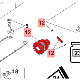 Вал выходной в сборе с шестеренкой 60202225, изображение 2