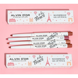 Водостойкий гелевый карандаш для губ WATERPROOF GEL LIP PENCIL A LA FRENCH, Цвет: cordovan (бордовый), изображение 6