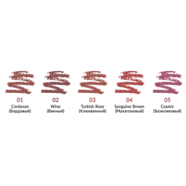 Водостойкий гелевый карандаш для губ WATERPROOF GEL LIP PENCIL A LA FRENCH, Цвет: cordovan (бордовый), изображение 3