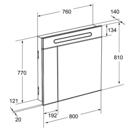 Victoria Nord Зеркало шкаф 80 см, изображение 11