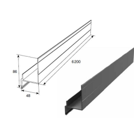 Алюминиевый профиль Ц-образный DHSW-002902/M, изображение 2