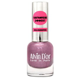 Лак для ногтей голографический ADN-07, Цвет: жемчужный сиреневый