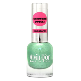 Лак для ногтей голографический ADN-07, Цвет: яркая зелень