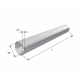 Пружина окрашенная 50- 5,5 32055/mL/RAL7004, Сторона монтажа: левая, Цвет: серый, изображение 2