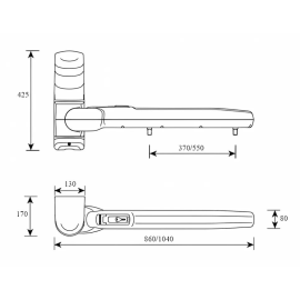 Привод H20/550 для распашных ворот, изображение 2