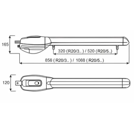R20/502 привод для распашных ворот, изображение 10