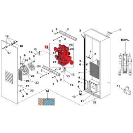 Вал выходной в сборе с рычагом и станиной 63000519, изображение 2