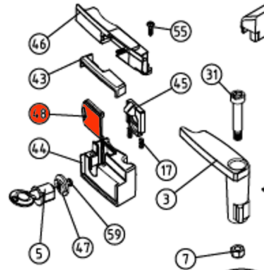 Заслонка замка разблокировки, PPD0960R01.4540, изображение 2