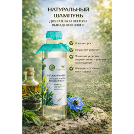 Шампунь с AHA-кислотами Для роста и против выпадения волос OZ! OrganicZone, Варианты: Шампунь с AHA-кислотами Для роста и против выпадения волос, изображение 3