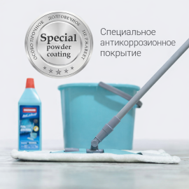 Швабра с насадкой из микрофибры и телескопической ручкой Hausmann, 130см, изображение 8